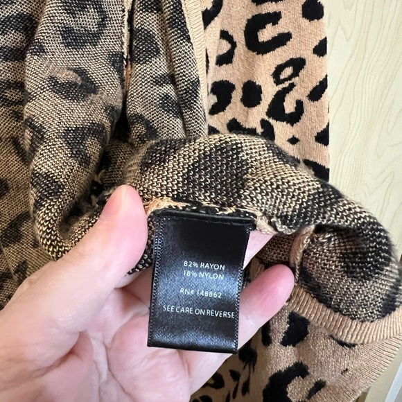 Torrid Caramel Leopard Crop Wrap Sweater - Picture 4 of 6